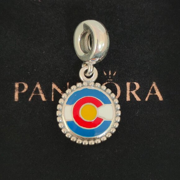 Pandora Colorado Flag Exclusive Dangle Charm S925 Silver with box - Picture 1 of 10